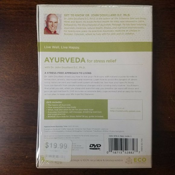Ayurveda For Stress Relief DVD Mind Body Calming - Picture 2 of 2